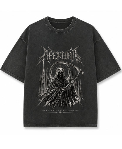 Vintage Fade Wash Oversized T-shirt Front Design