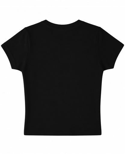 Black Baby Tee Back Design