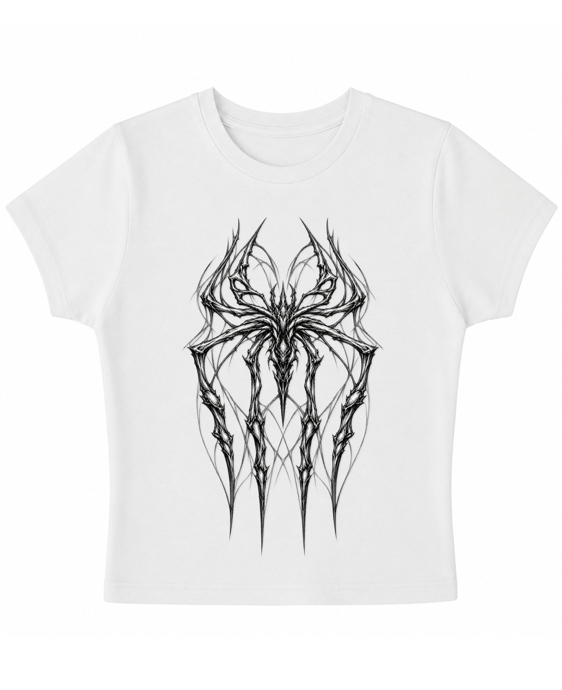 White Baby Tee Front Design