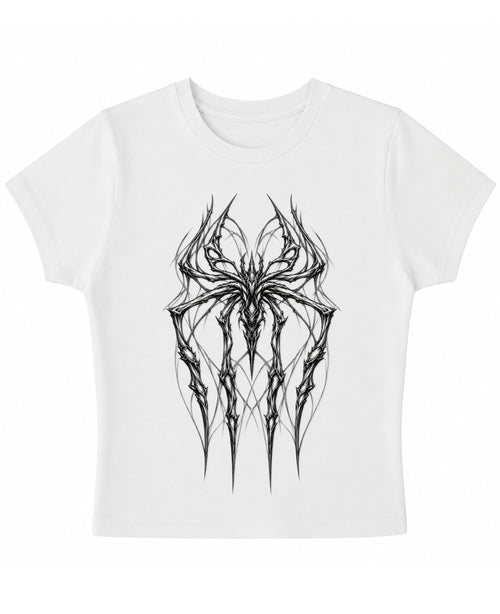 White Baby Tee Front Design