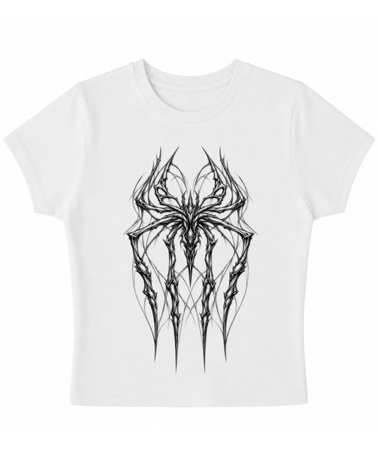 White Baby Tee Front Design