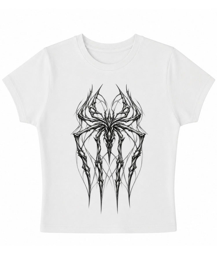 White Baby Tee Front Design