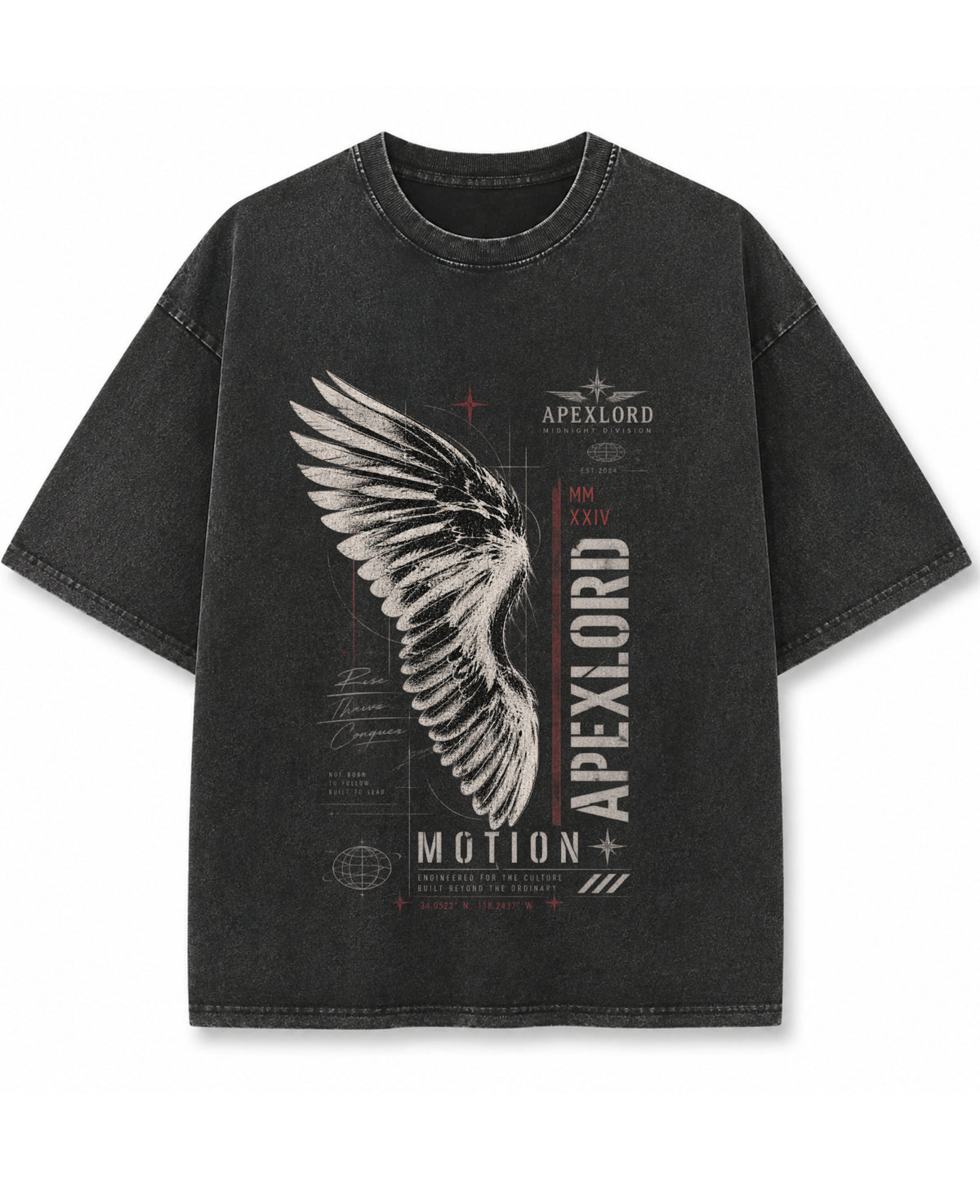 Vintage Fade Wash Oversized T-shirt Front Design