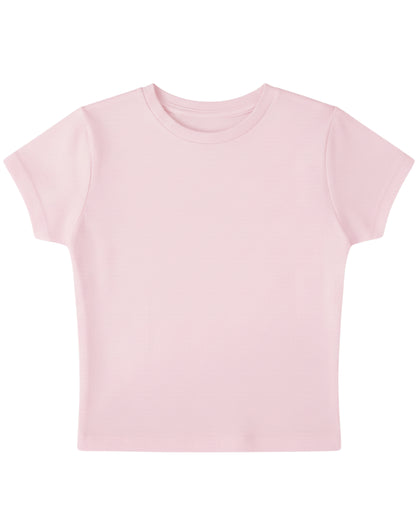 Baby Pink Baby Tee Front Design