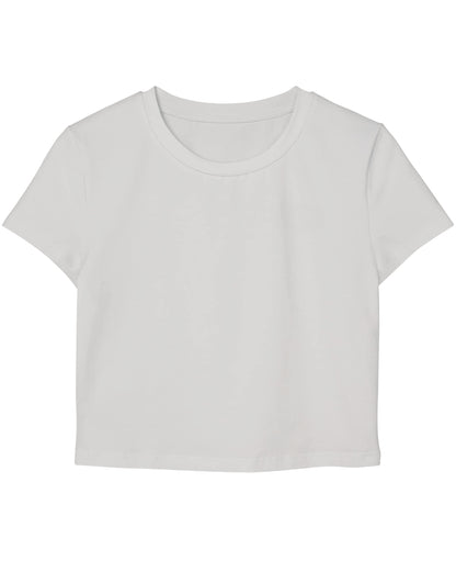 White Baby Tee Front Design