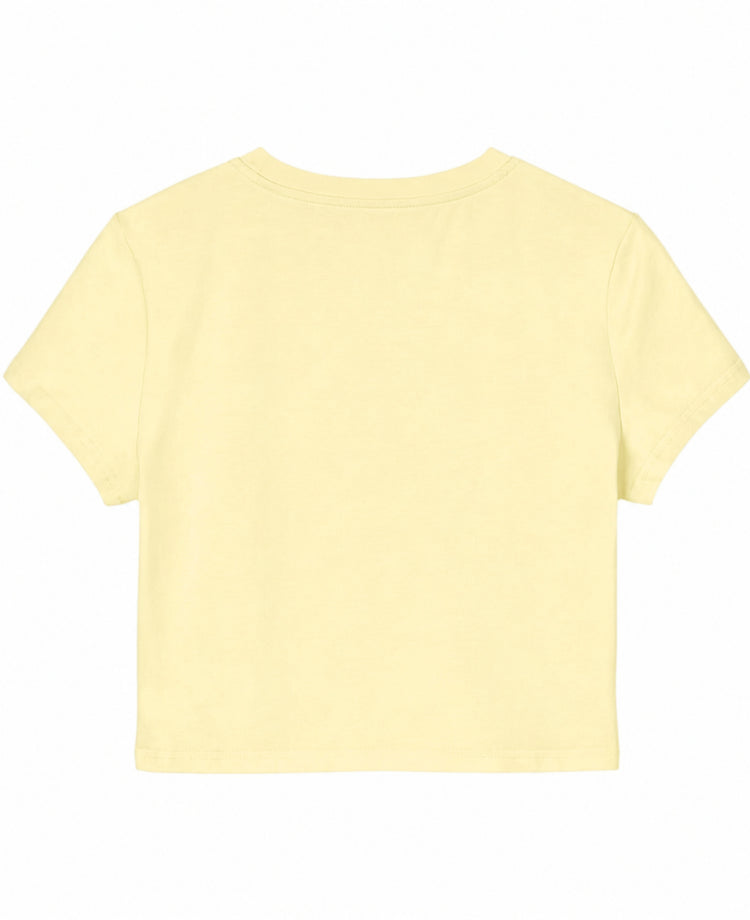 Butter Yellow Baby Tee Back Design