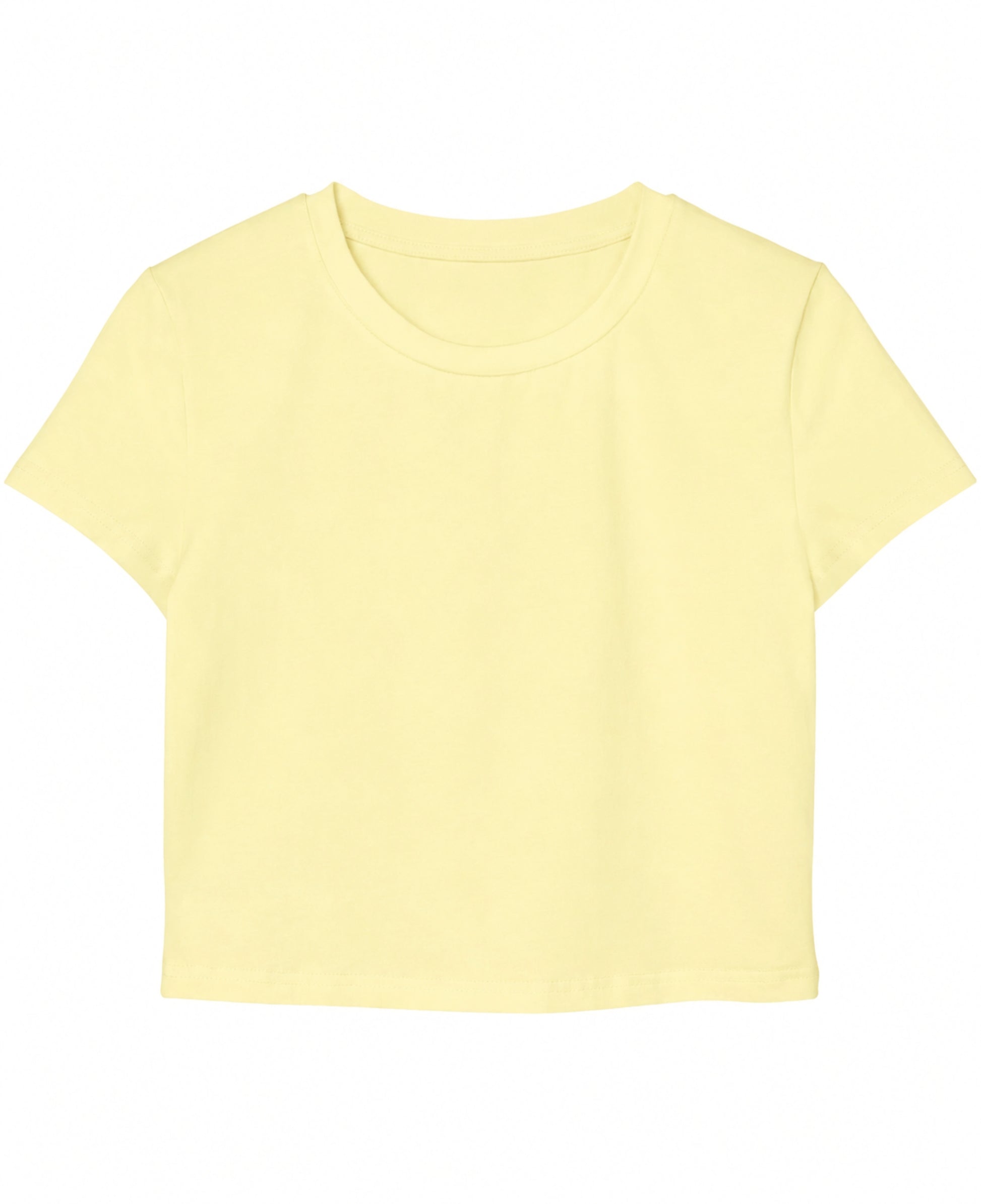 Butter Yellow Baby Tee Front Design