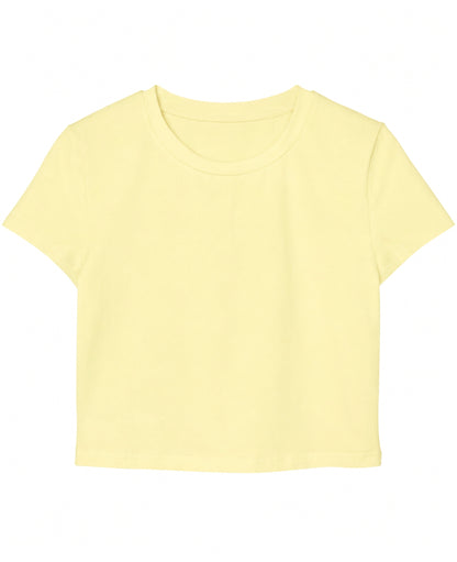 Butter Yellow Baby Tee Front Design