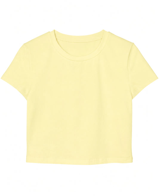 Butter Yellow Baby Tee Front Design