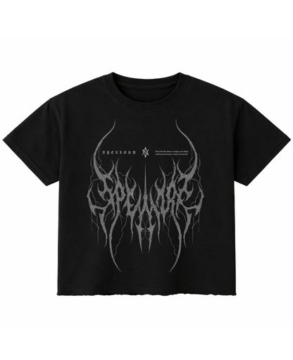Black Boxy Fit T-shirt Front Design