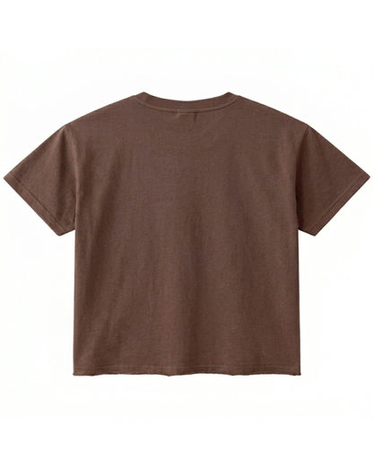 Brown Boxy Fit T-shirt Back Design