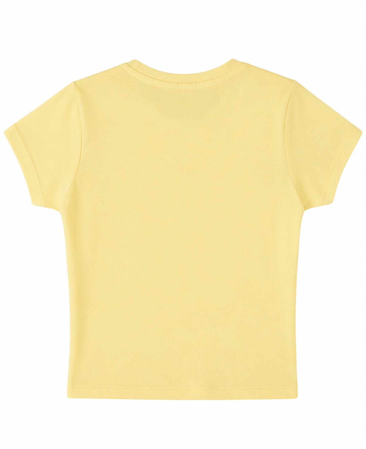Butter Yellow Baby Tee Back Design