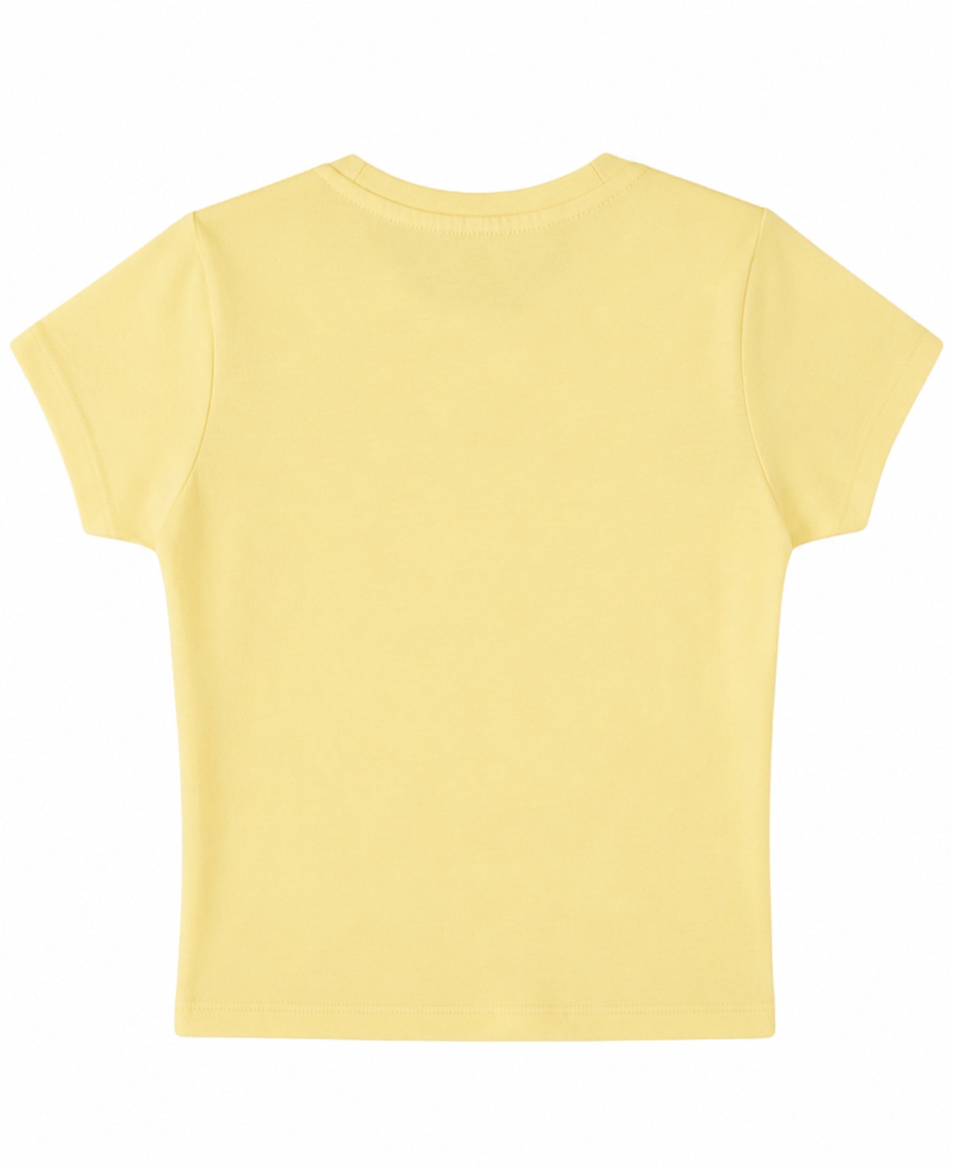 Butter Yellow Baby Tee Back Design