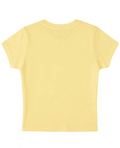 Butter Yellow Baby Tee Back Design