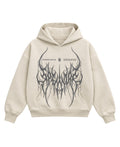 Cream Boxy Hoodie Front Design