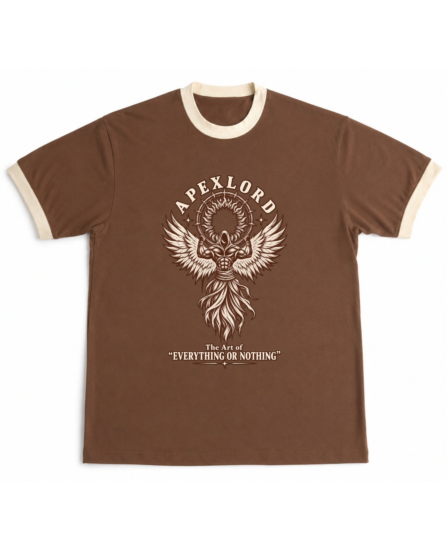 Mousse & Cream Ringer tee Front Design