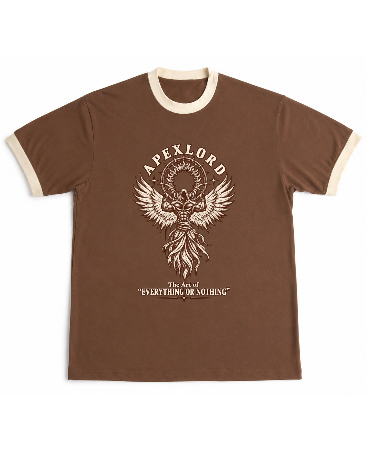 Mousse & Cream Ringer tee Front Design