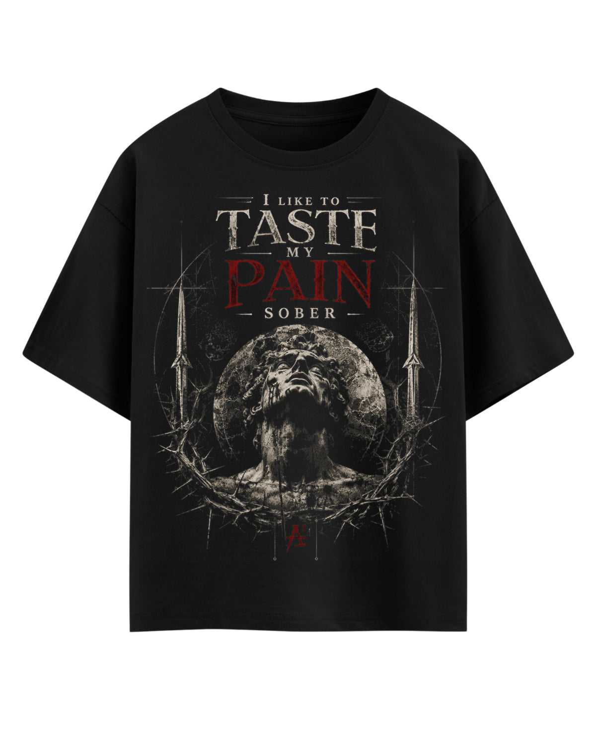 Black Oversized T-shirt Front Design