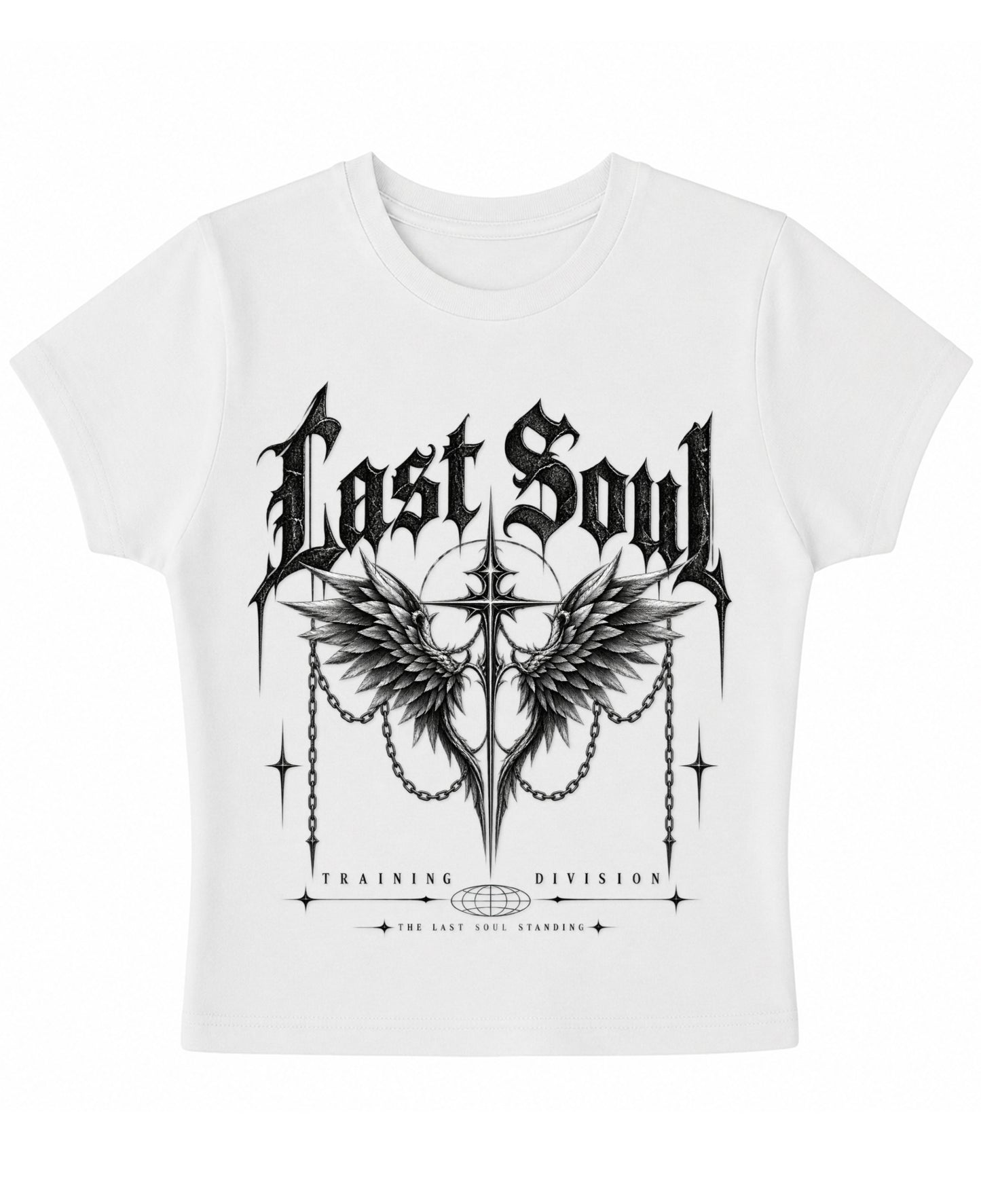 White Baby Tee Front Design