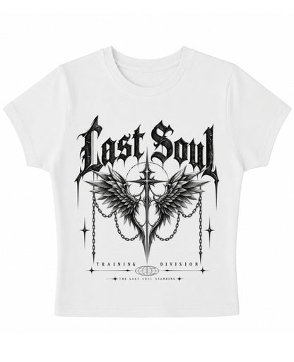 White Baby Tee Front Design