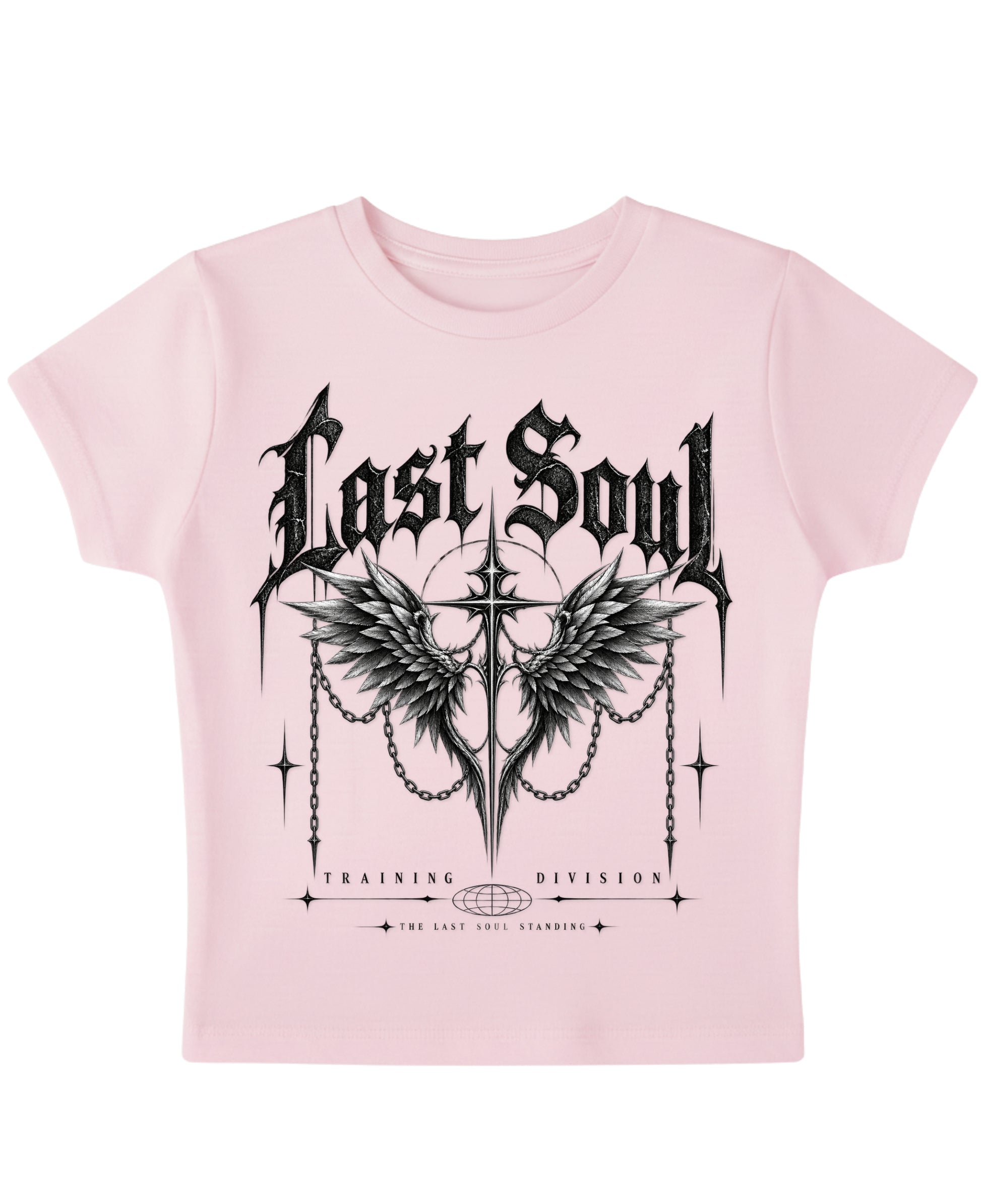 Baby Pink Baby Tee Front Design