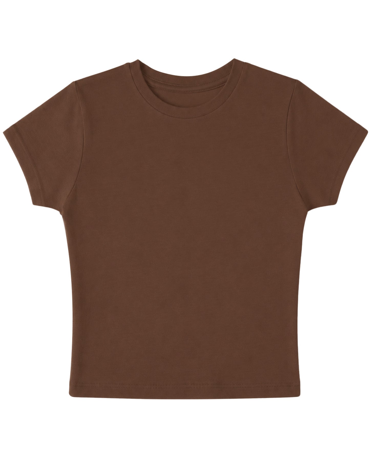Mousse Brown Baby Tee Front Design