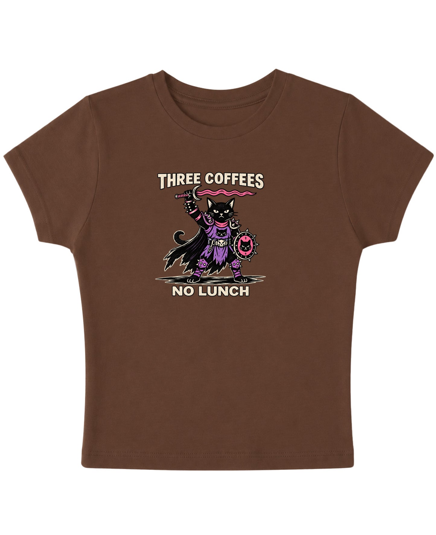 Mousse Brown Baby Tee Front Design