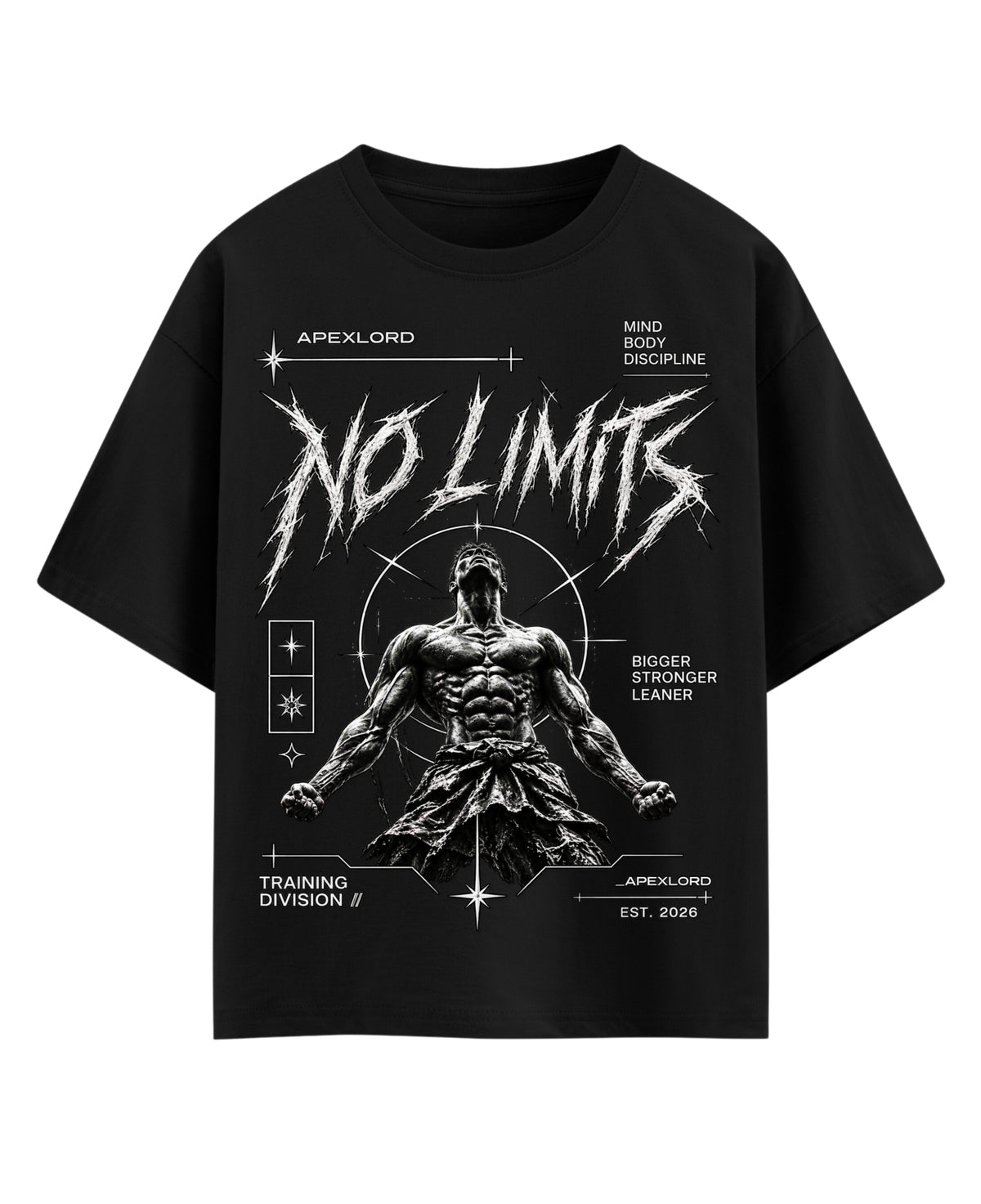Black Oversized T-shirt Front Design