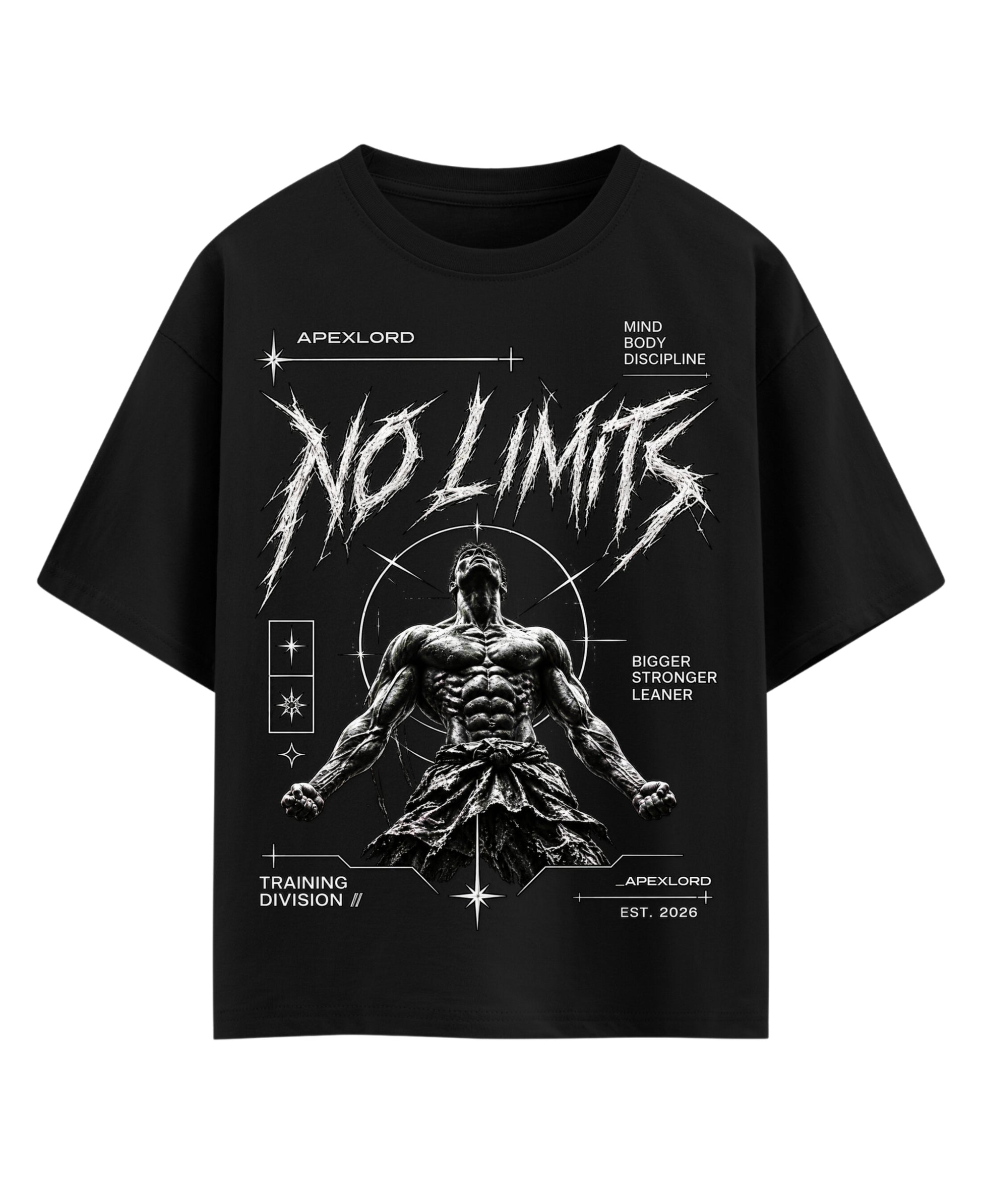 Black Oversized T-shirt Front Design
