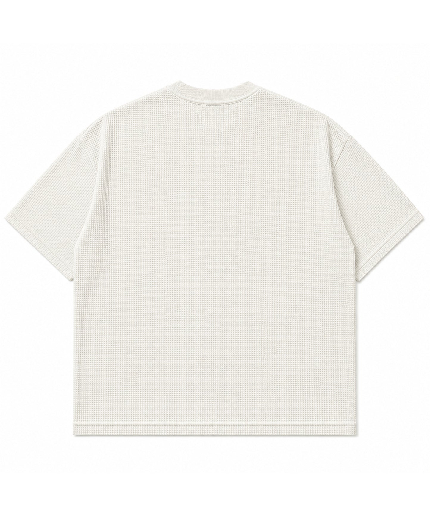 Off-white waffle boxy fit Back Design