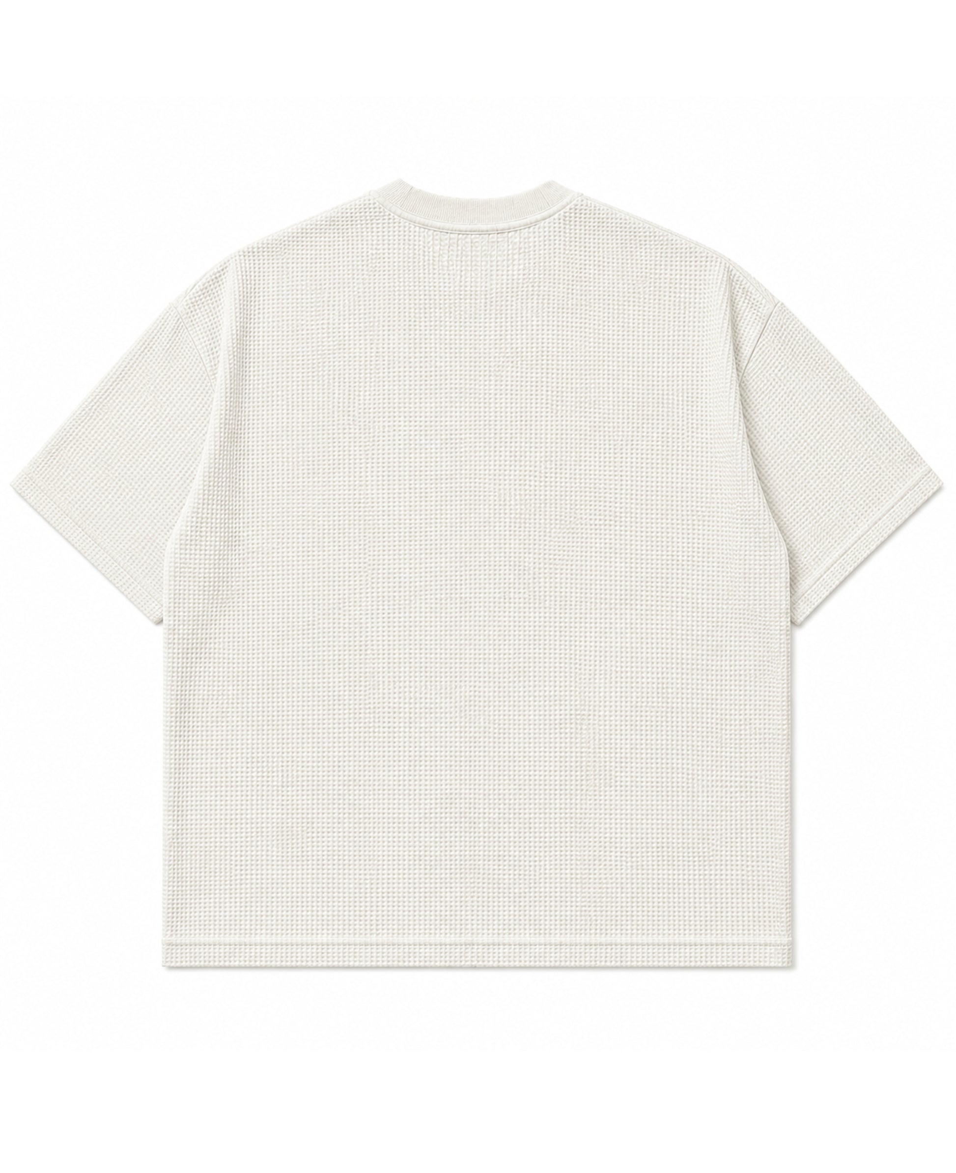 Off-white waffle boxy fit Back Design