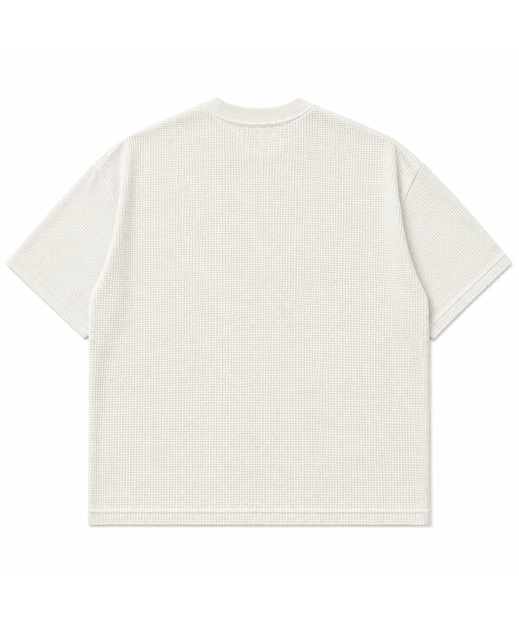 Off-white waffle boxy fit Back Design