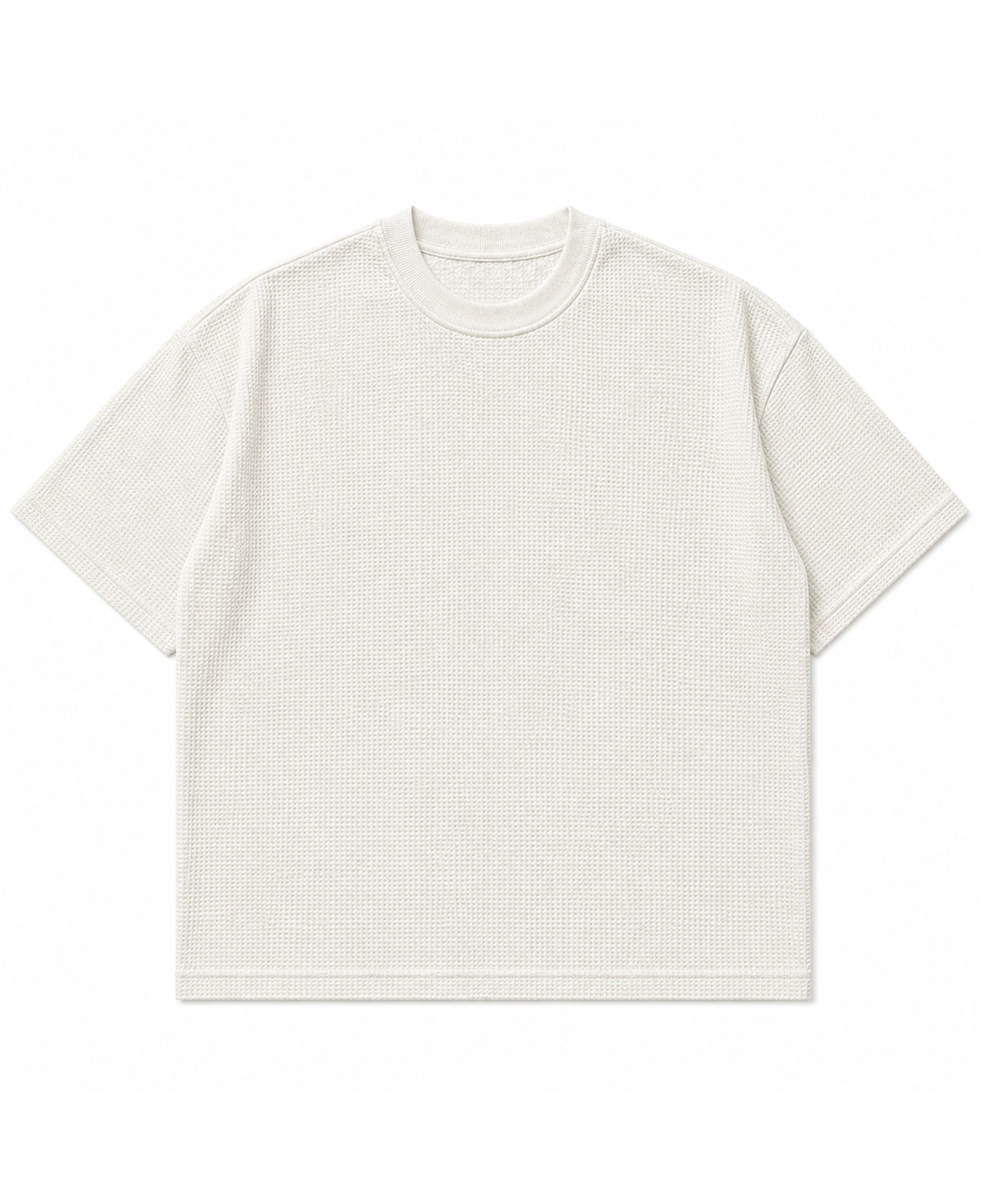 Off-white waffle boxy fit Front Design