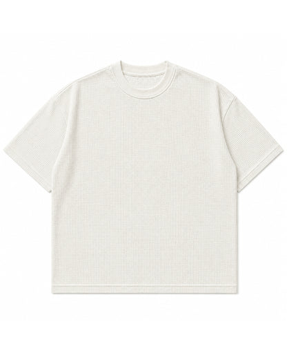 Off-white waffle boxy fit Front Design