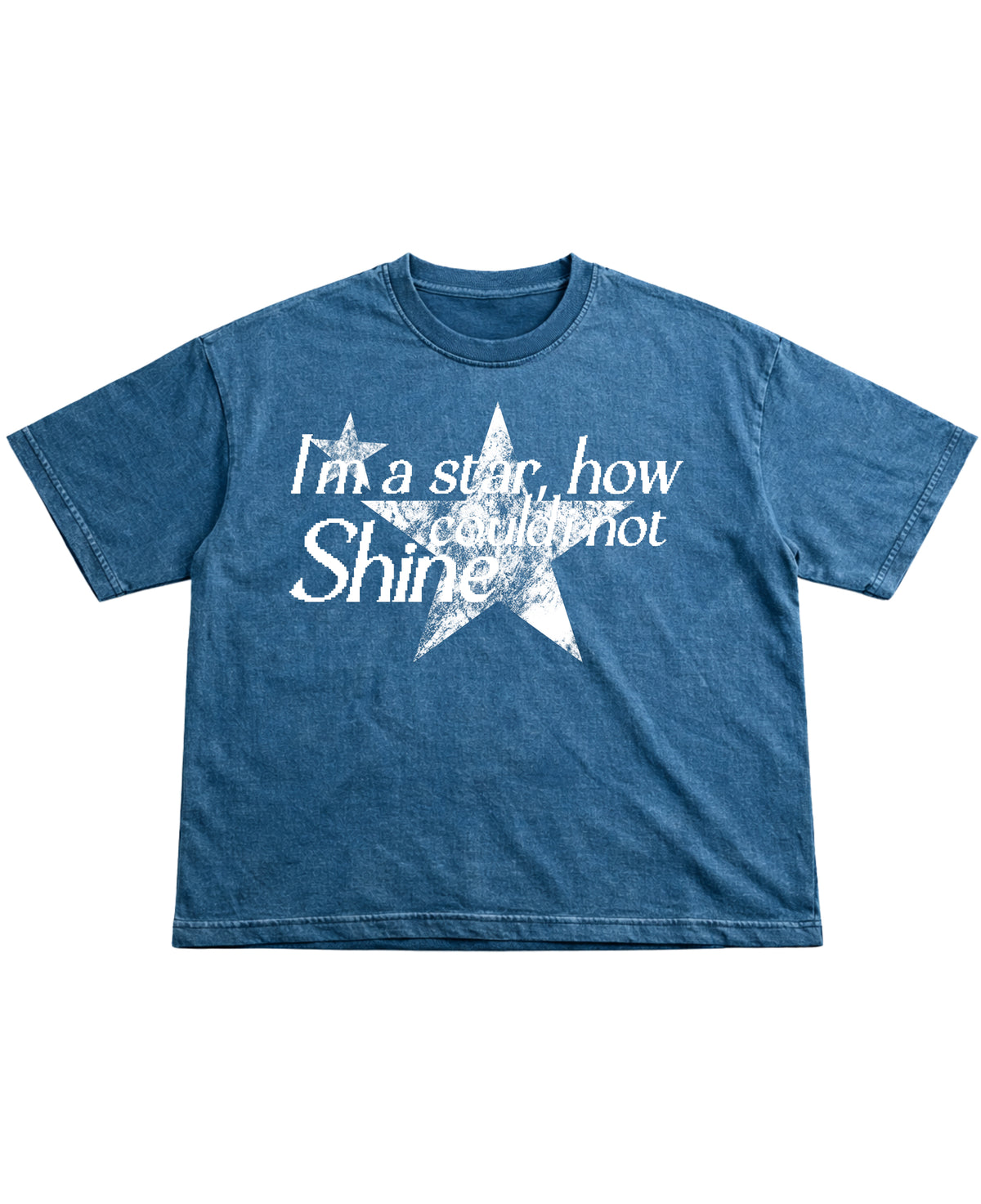 Denim Wash Boxy Fit T-shirt Front Design