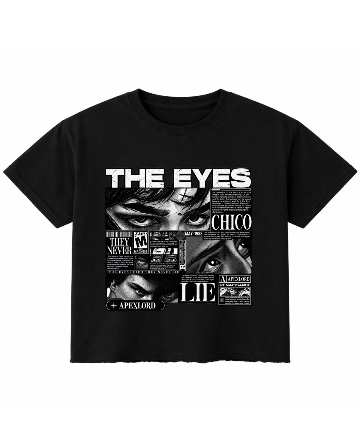 Black Boxy Fit T-shirt Front Design