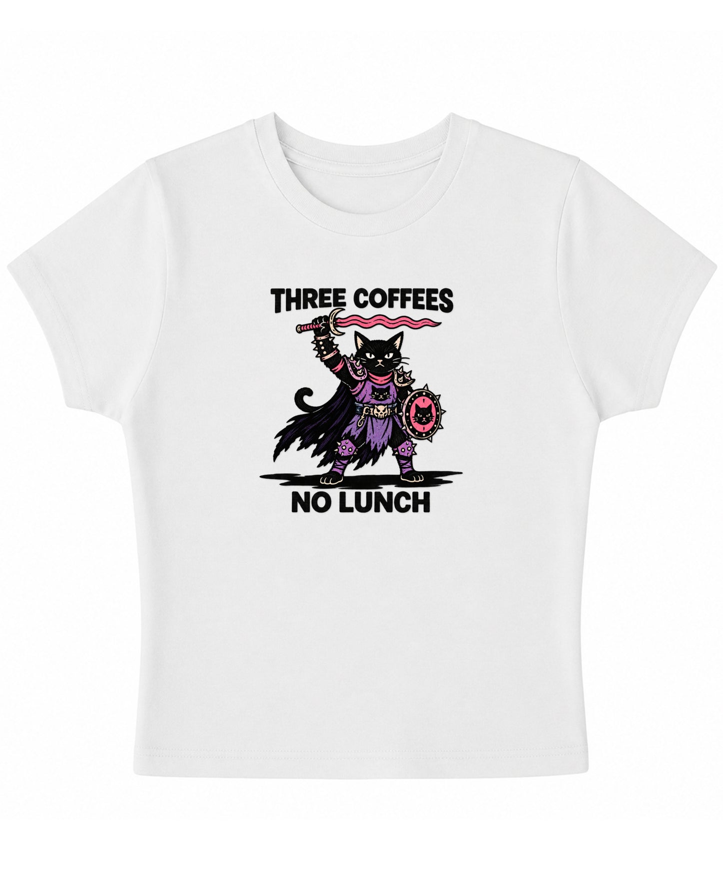 White Baby Tee Front Design