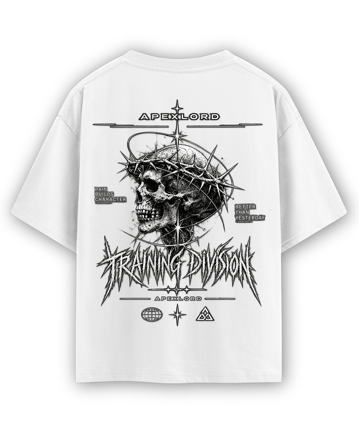 White Oversized T-shirt Back Design