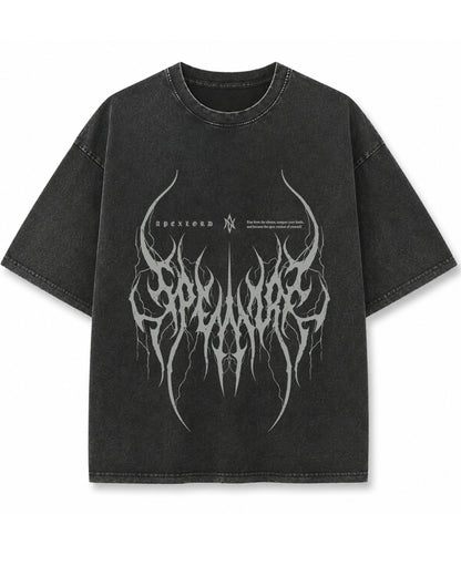 Vintage Fade Wash Oversized T-shirt Front Design