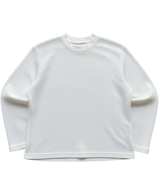 Off-white waffle knit oversized full-sleeve Front Design