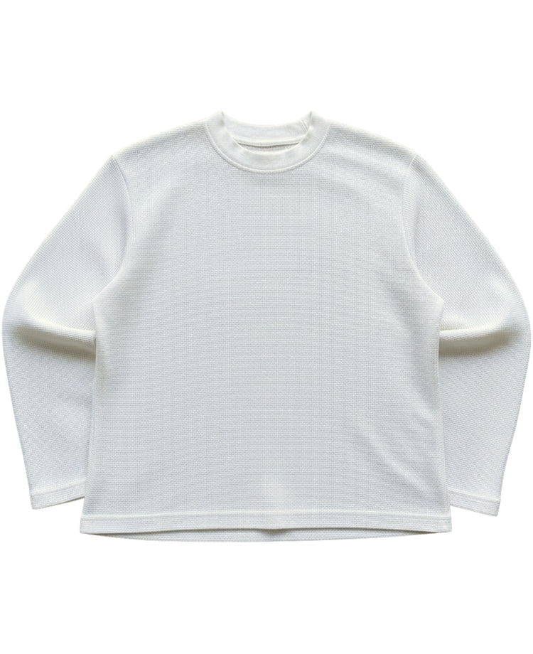 Off-white waffle knit oversized full-sleeve Front Design
