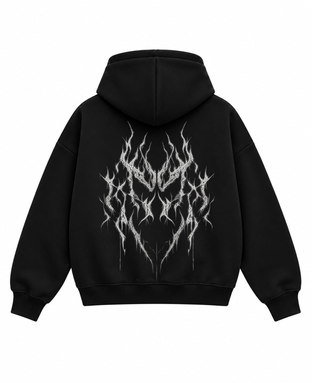Black Boxy Hoodie Back Design