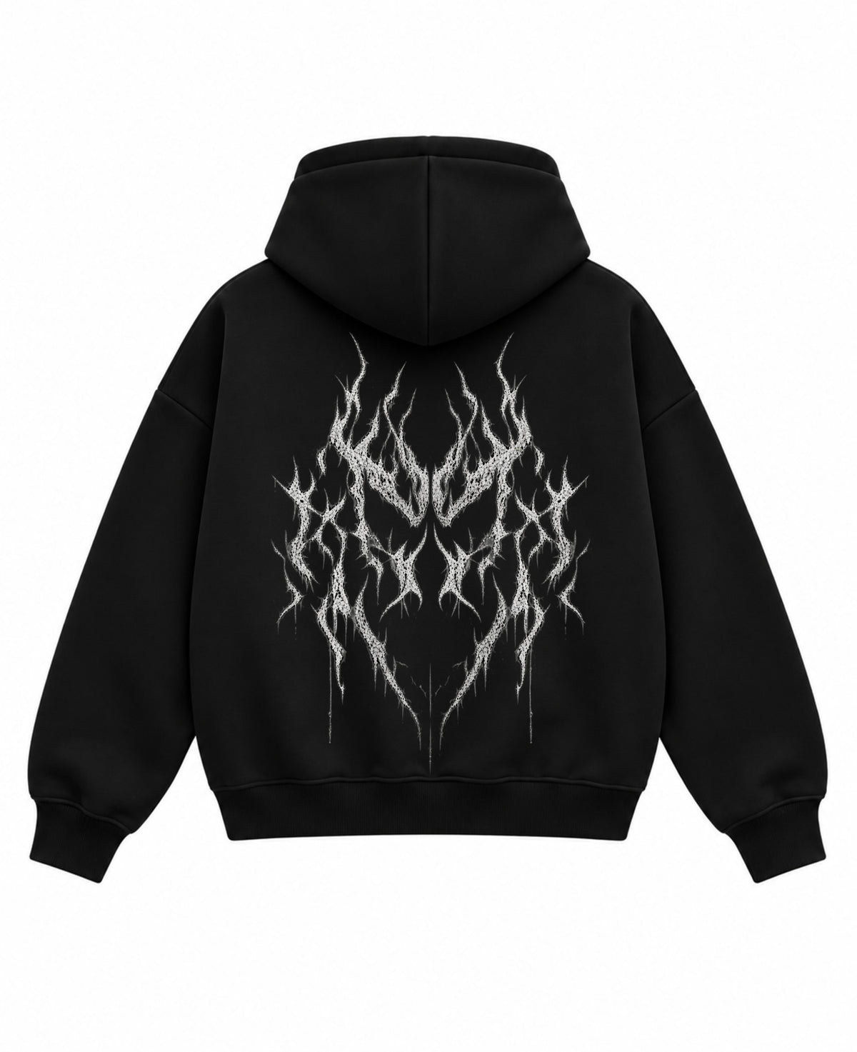 Black Boxy Hoodie Back Design