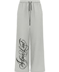 Grey Cotton Joggers Front Design