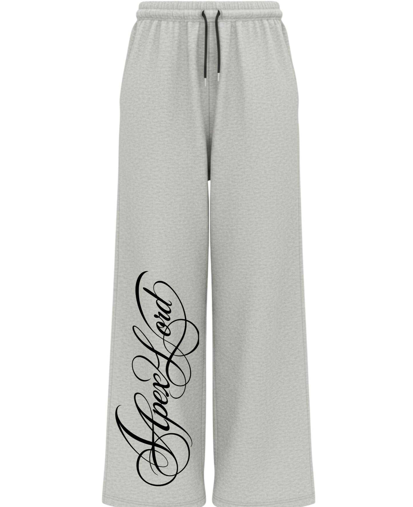 Grey Cotton Joggers Front Design