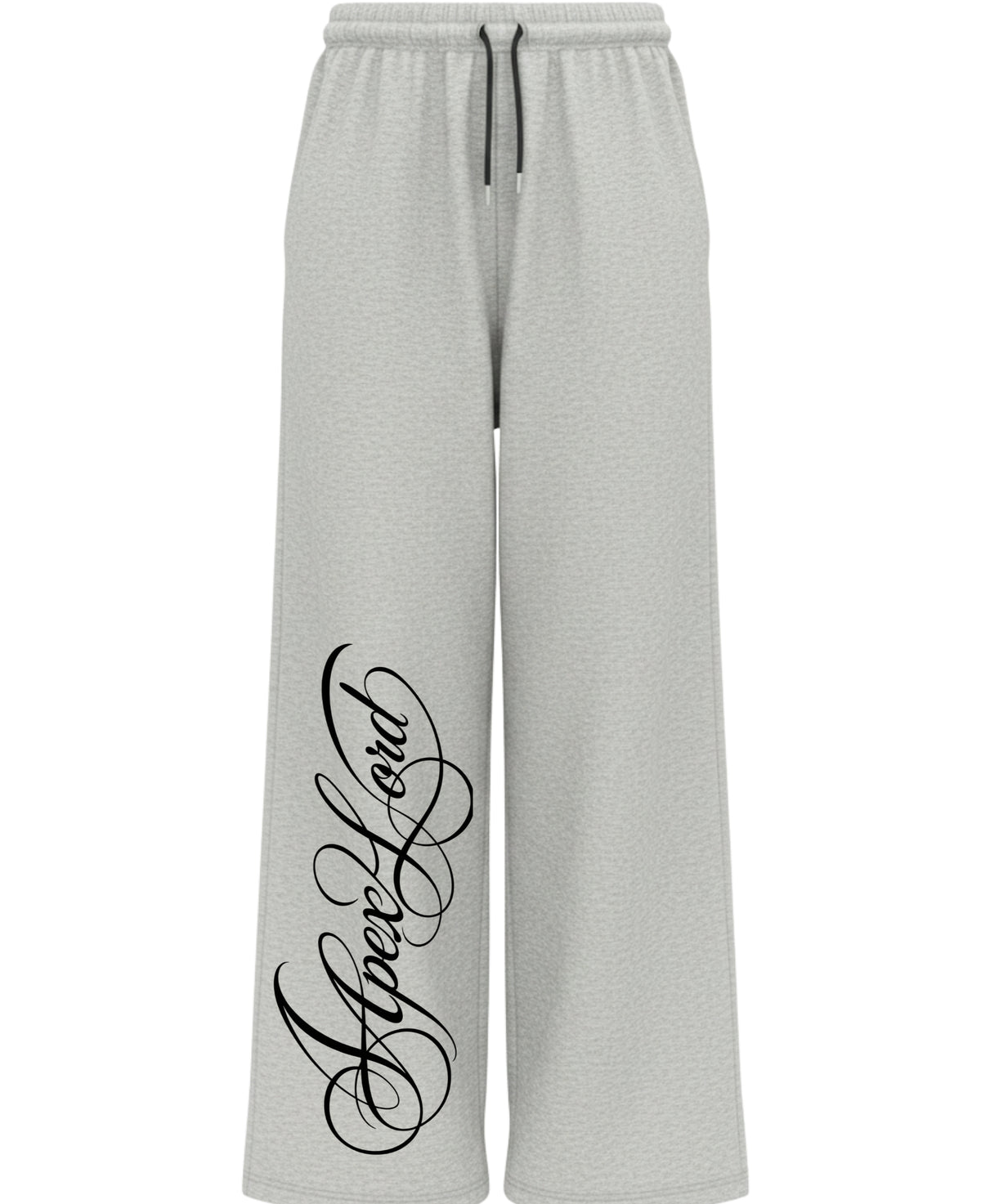Grey Cotton Joggers Front Design