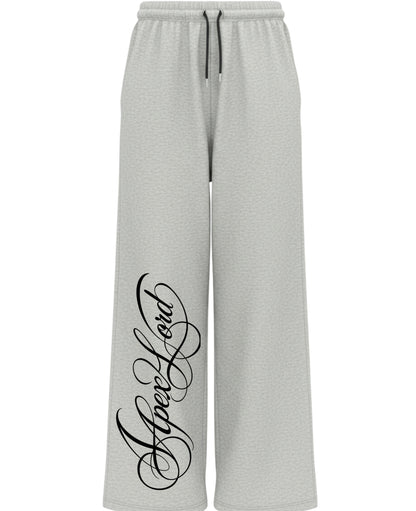 Grey Cotton Joggers Front Design