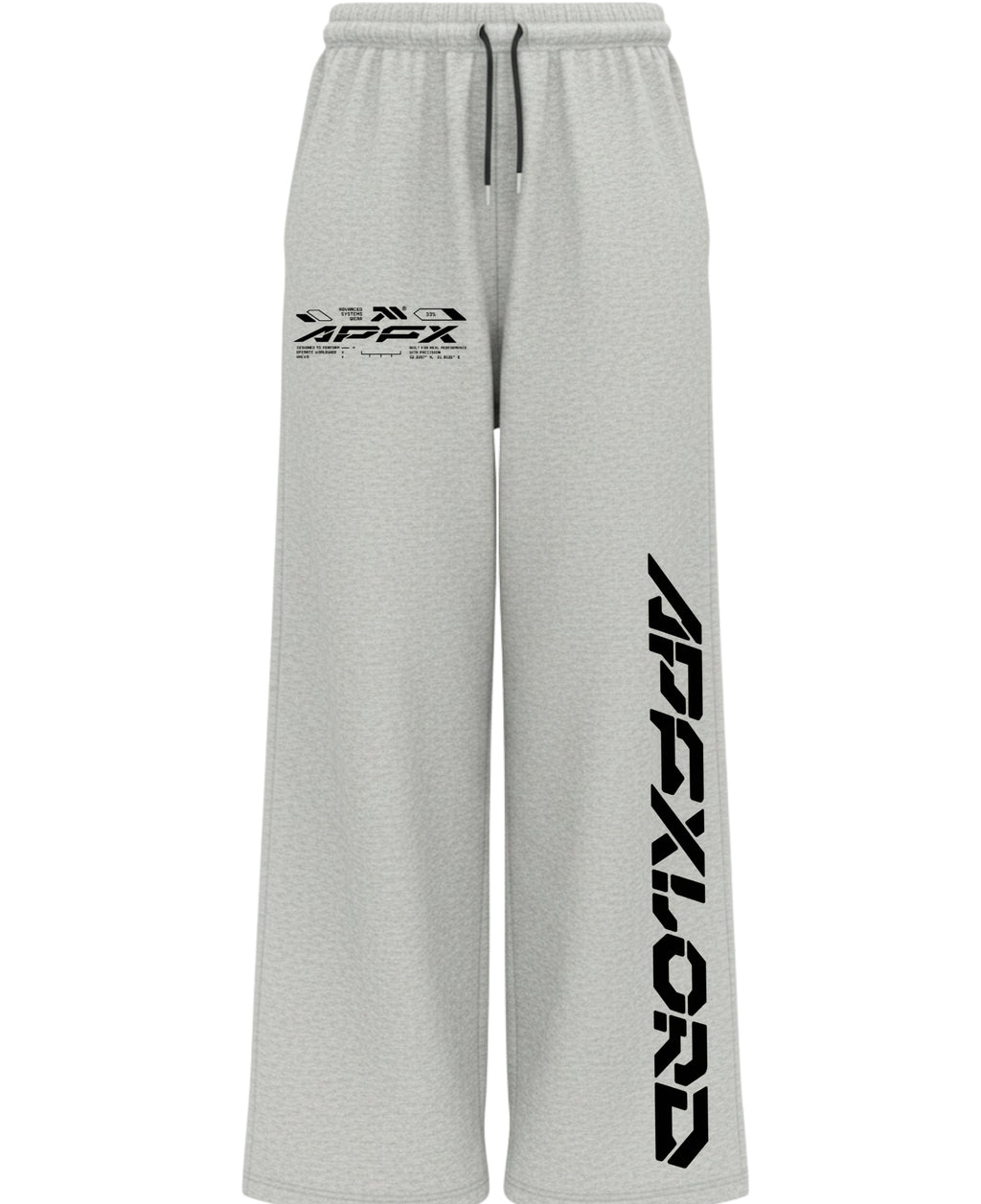 Grey Cotton Joggers Front Design