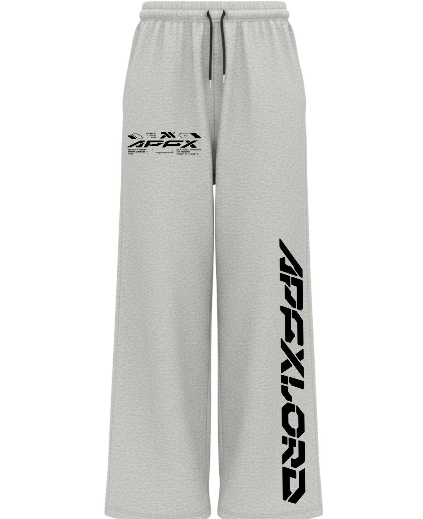 Grey Cotton Joggers Front Design