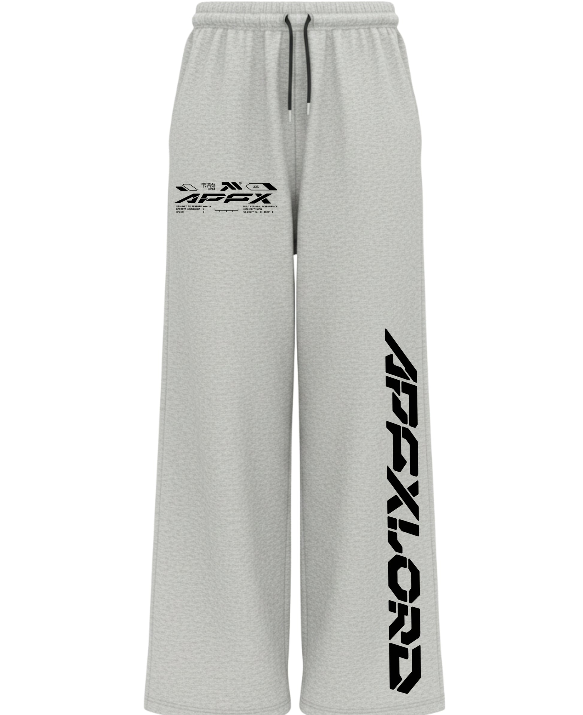 Grey Cotton Joggers Front Design